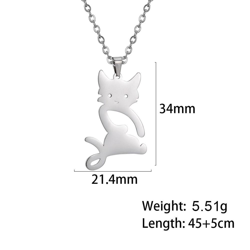 Cazador Schattige Dieren Kat Hanger Ketting voor Vrouwen Meisjes Mooie Poot Choker Halsketting Roestvrij Stalen Sieraden 2025