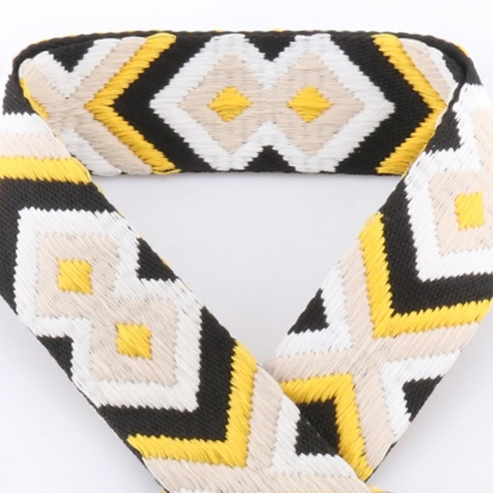 2 meter 38mm meetee polyester jacquardvävband ryggsäcksrem bälte kläder bindningstejp sytillbehör: Silver-