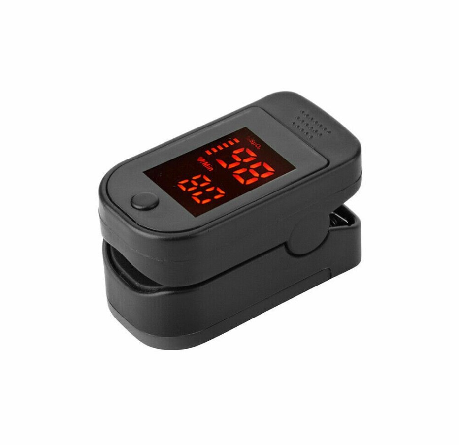 LED Finger Pulse Oximeter Blood SPO2 Oxygen Level PR Saturation Heart Rate Patient Monitor Party Favor Pouch&Lanyard: Default Title