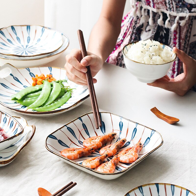 Keramische Kommen Voor Soep Salade Rijst Pasta Nordic Stijl Servies Plaat Pak Voor Diner Yoghurt Dessert Poki Voedsel Schotel Granen kom