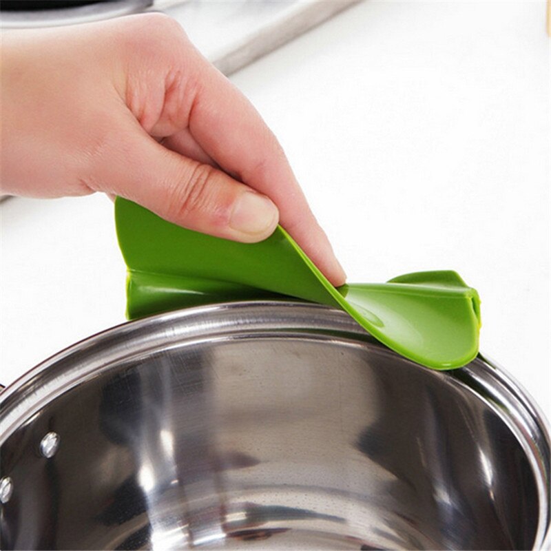 Bec verseur antidérapant en Silicone, Pour la cuisine, sans déversement, Pour casseroles, bols et bocaux