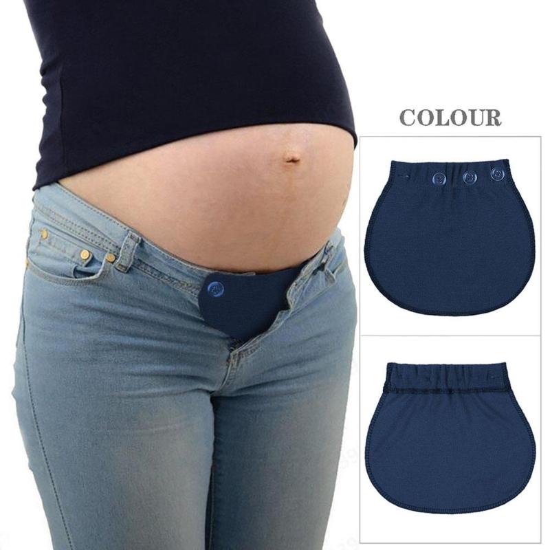 Pregnancy Waistband Belt Pants Maternity Adjustable Extended Button Pant Belts Elastic Pants Lengthening Pregnant Women Wear