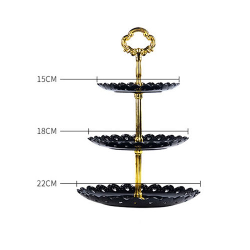 3 Tier Cake Stand Afternoon Tea Wedding Party Tableware Bakeware Tray Cake Display Rack