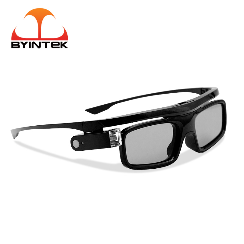 Byintek gl1800 óculos 3d, para projetor 3d p12 r19 r15 r9 k5, dlp-link ativo obturador reunião de negócios curto foco nuvem k5