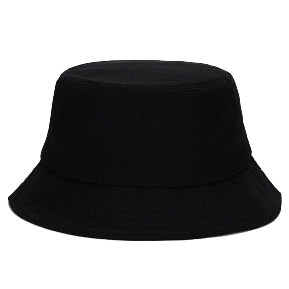 Black White Solid Bucket Hat Unisex Bob Caps Hip H... – Grandado