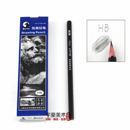 12 PCS Maries Schets Potlood 2B 4B 6B 8B 10B 14B Schilderij Tekening Potlood Creatieve Potloden: HB