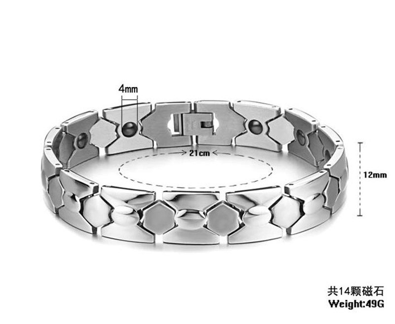 Modyle-Bracelet en acier inoxydable 316L, coréenne, de pierres au Germanium, magnétique de santé, modèle