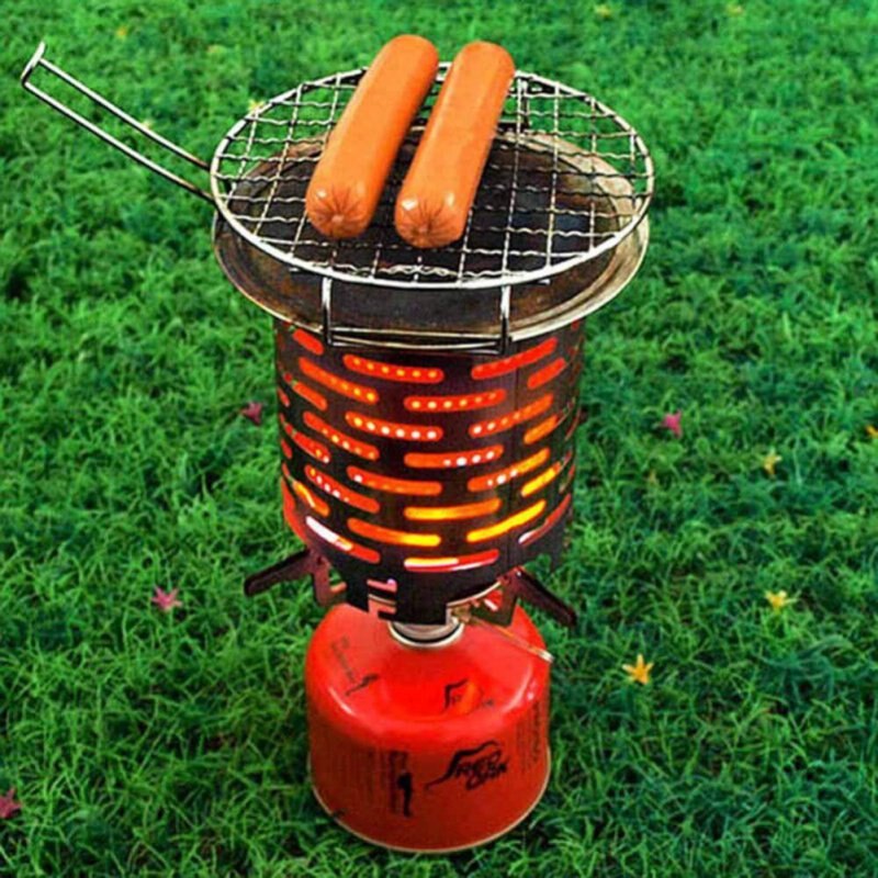 Mini bærbar lejrkomfur brændeovn madlavning brændeovn udendørs rustfrit stål camping backpacking vandreture