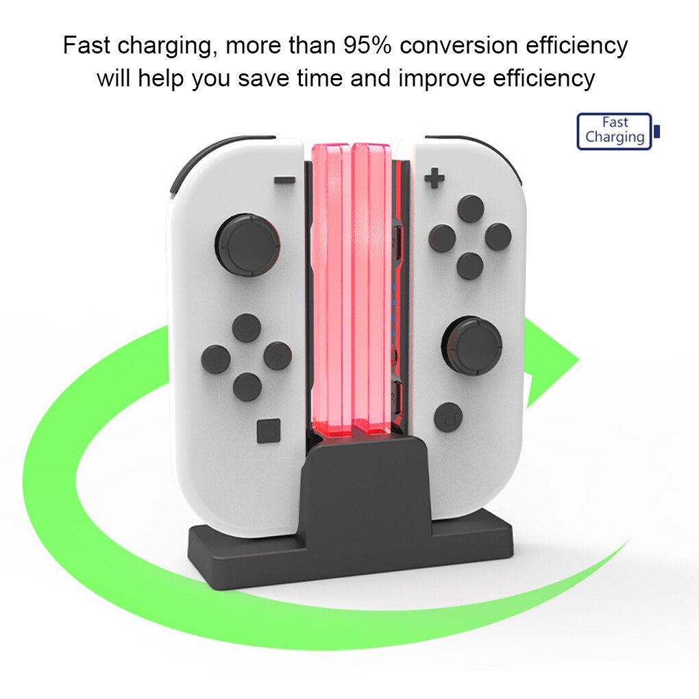 Gamepad Charger Stand Charging Dock Game Pad Dual Station Antislip Gamepad Tafel Wieg Console Houder Voor Joycon/schakelaar Oled