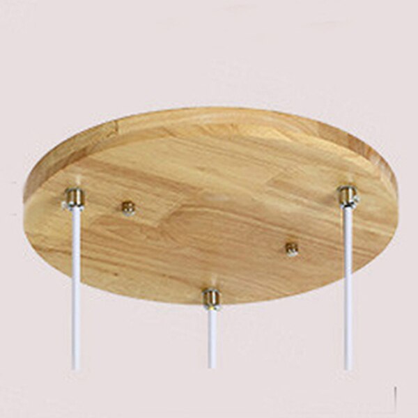 Jahrgang holz lampe Basis Runde Rechteckigen 30cm 50cm 3 köpfe DIY kronleuchter holz Decken Basis hängen lampe Beleuchtung zubehör: 30 CM runden 3 Köpfe