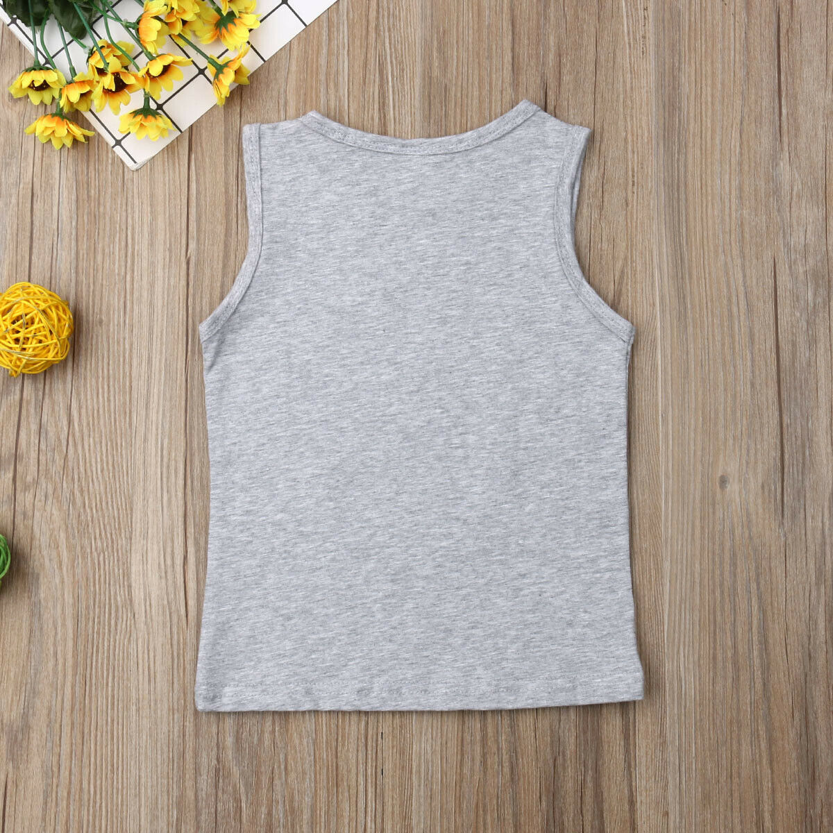 Baby zomerkleding 1-7y peuter kinderen jongens casual t-shirts tops katoenen vest letterprint mouwloze tops shirt outfit