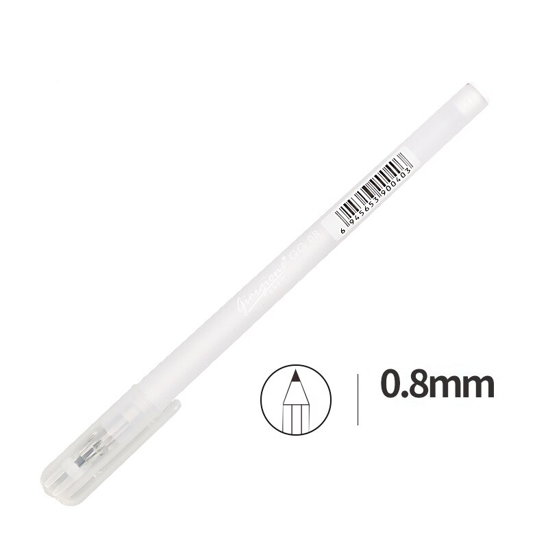 1pcs Waterproof Permanent Art Marker Pens white 1mm Student Supplies Craftwork Pen Art painting: Giongione 1pcs