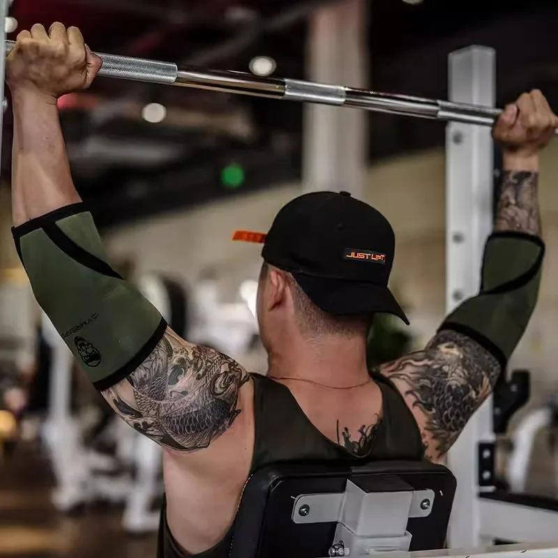 5 mm Ellenbogenhülse für Fitnesstraining, Herren und Damen, Bankdrückenschutz, Sport, atmungsaktiv, elastisch, Ellenbogenschützer für Bodybuilding