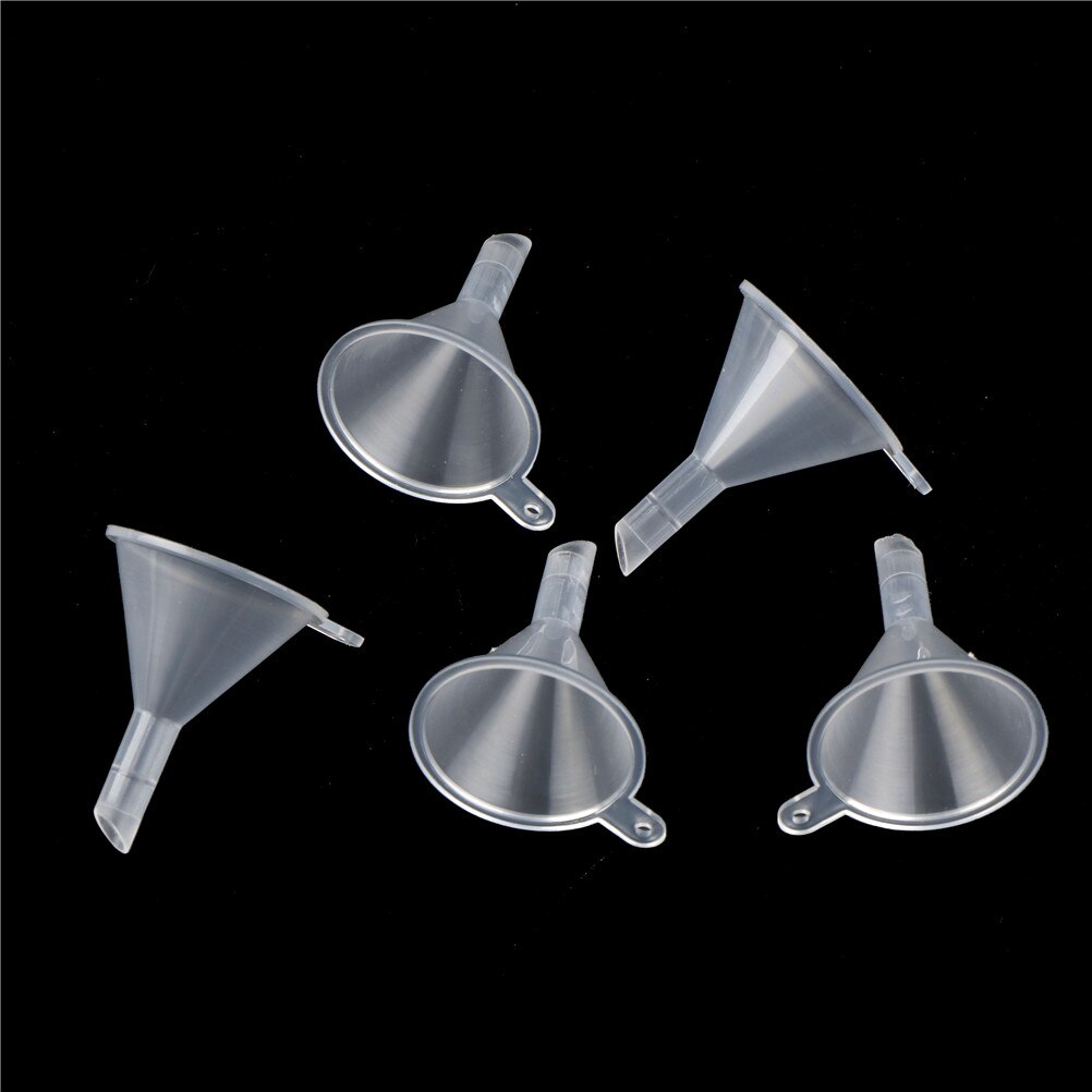 10 stuks/partij transparante plastic mini trechter trechter keuken kookaccessoires gadgets parfum emulsie verpakking hulpgereedschap