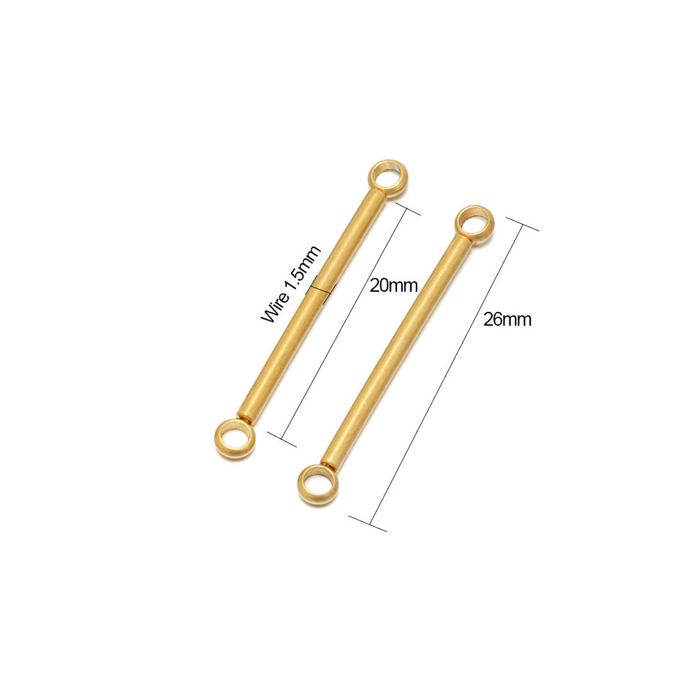 10Pcs Rvs 30/20Mm Bar Links Dunne Stok Strip Connectors Voor Diy Oorbellen Kettingen Connectors sieraden Maken: Black