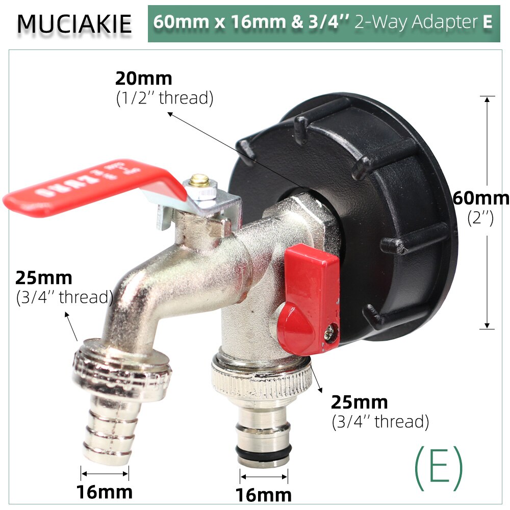 Tanque de agua IBC de 1/2 pulgadas: Ex1pc