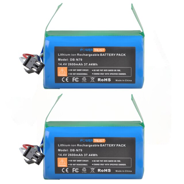 N79 Battery for Eufy RoboVac 11C 11S 11, 30C 30 , RoboVac 15C, Conga 990, Ecovacs Deebot N79S N79, Conga 1090, Conga serie 950: 2x Battery