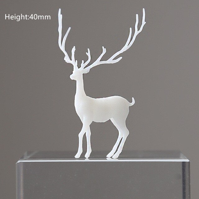 3 sztuk 3D trójwymiarowy las mikro krajobraz wypełniacz akcesoria przezroczysta żywica epoksydowa klej DIY wypełniacz dekoracje ełk deer tryb: Style 3