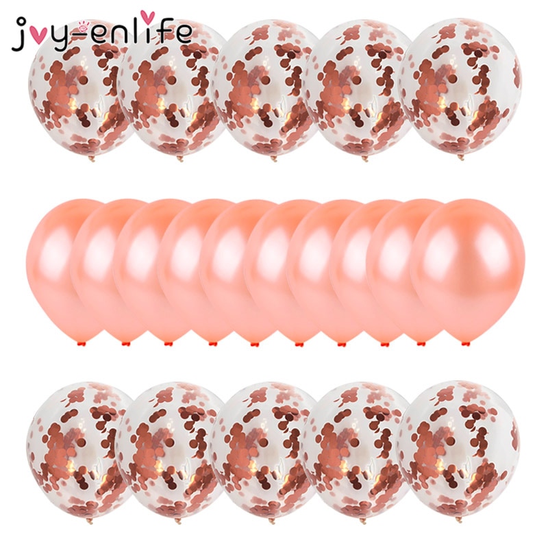 21pcs/set Disposable Party Table Cloths Rose Gold Dot Table Covers Confetti Balloons for Birthday Party Wedding Anniversary