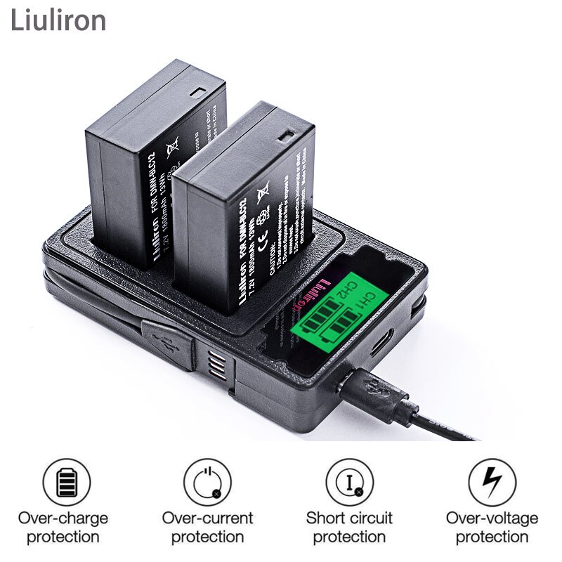 Bateria DMW-BLC12 BLC12E BLC12PP Dmw BLC12 Batterijen + Dual Charger Voor Panasonic Lumix FZ1000,FZ200,FZ300, g5, G6,G7,GH2,DMC-GX8