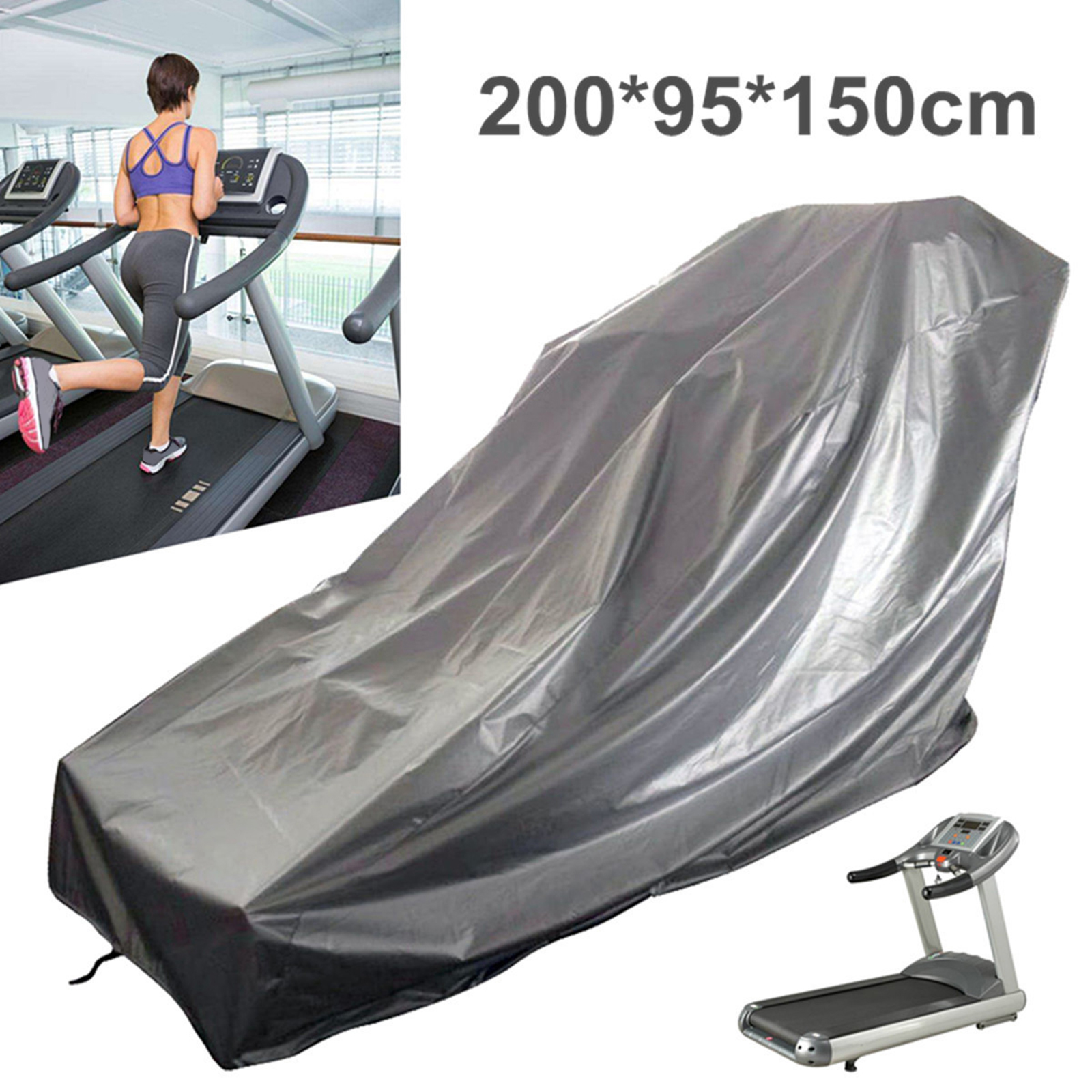 Treadmill Cover Multipurpose Waterproof Exercise Bike UV Proof Protective Exercise Bike Cover for Outdoor Gym Home