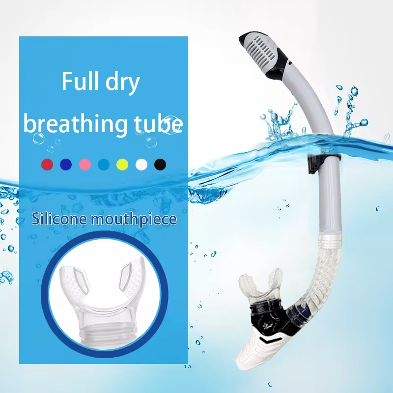 Swimming Training Snorkel Comfortable Silicone Snorkeling Single Hose Scuba Diving Adults Teenagers Children Swimming Gear