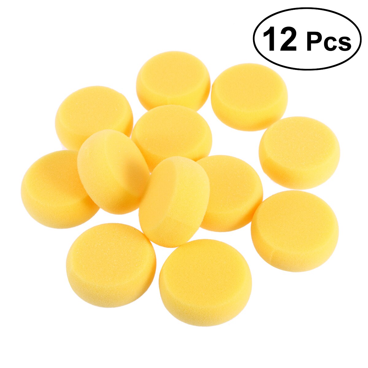 12pcs Round Synthetic Watercolor Artist Sponges for Painting Crafts Pottery (Yellow) paint round sponge tool potter's sponges: 12pcs Type A
