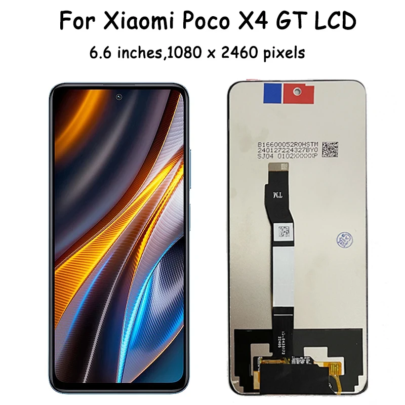 6.6 For Xiaomi POCO X4 GT 22041216G LCD Display Touch Screen Digitizer For Poco X4GT LCD With Frame