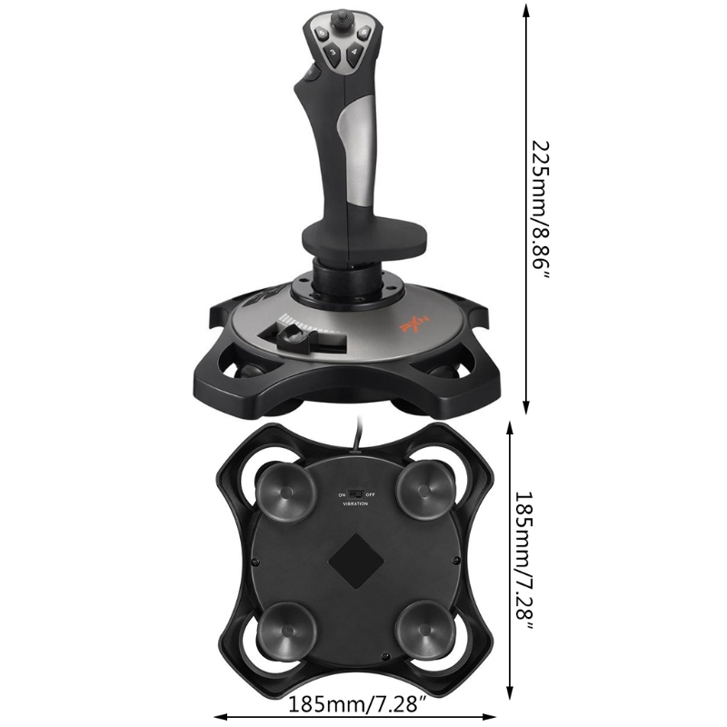 The 1Pc PXN-2113 Flight Joystick Has 12 Programmable Buttons And Vibration Function For PC Windows XP/7/8/10 System