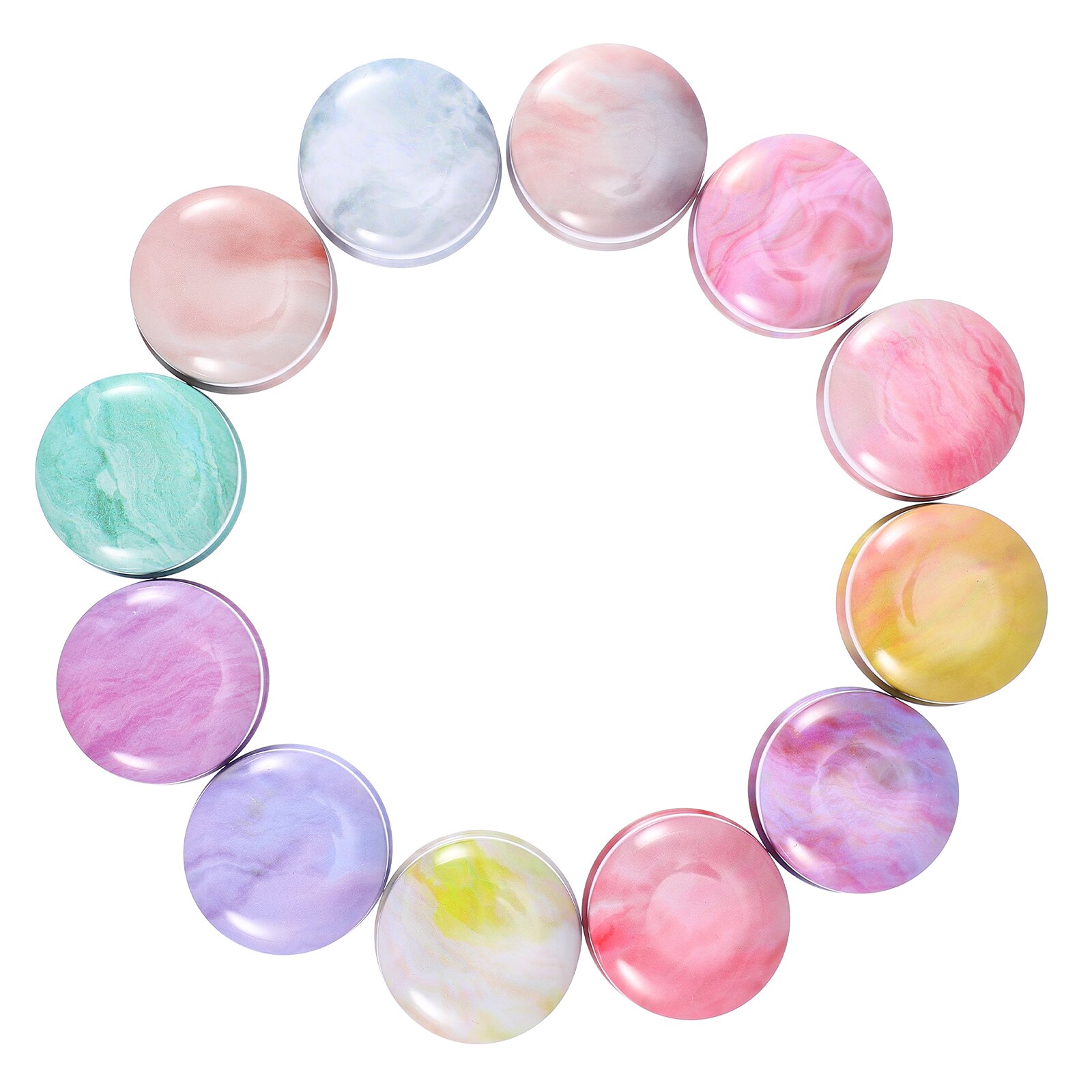 Pot de bougie rond vide en métal, 12 pièces, conteneur de fabrication de bougies, bijoux, perles, épices, rouge à lèvres, bonbons, de rangement de fête: C