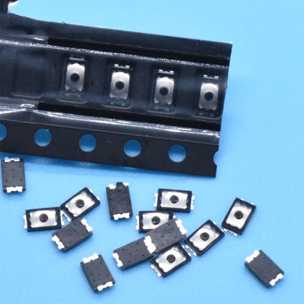Chave de película fina do telefone, botão do PWB, interruptores leves do toque de SMD, 2x3x0.65mm, micro interruptor de 4 pinos, botão tátil, 50pcs