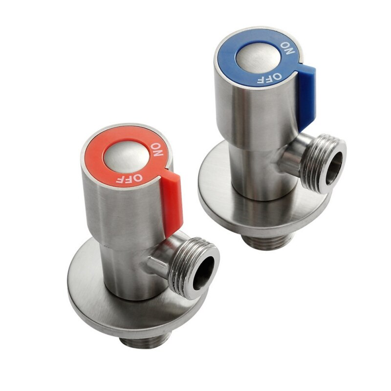 stainless steel and cold water triangle valve flow control valve three-way valve thread bathroom angle valve 1