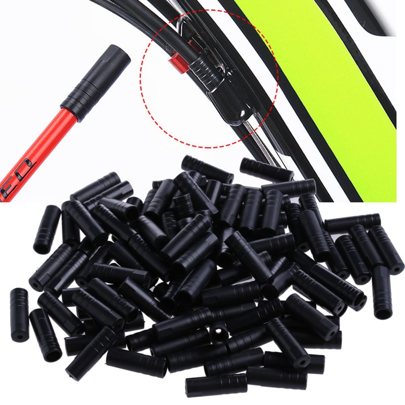 100 Pcs/lot Mountain Road Bike Bicycle Brake Universal Shift Derailleur Cable Wire Tip Plastic End Cap Housing Ferrules Crimps
