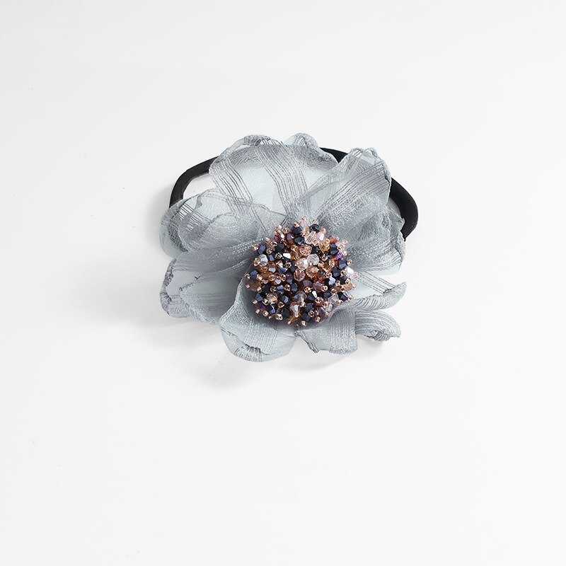 Diy Woman Flower Donuts Twist Headband Magic Hair Bun Maker Hairstyle Tool Pearl Flower Hair Accessories Hair Band: D