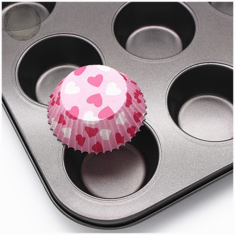 ikke-pinne rund 12 kopper muffins kake form egg terte bakebrett bakeverktøy