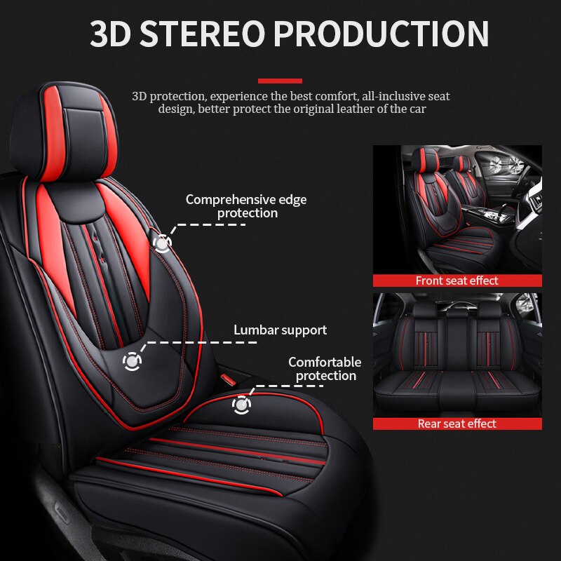 Auto Stoelhoezen Pu Lederen Sport Interieur Bekleding Ademend Auto Voor/Achter Zetels Kussen Fit Voor Auto &#39;S Vrachtwagens suv Auto Goederen