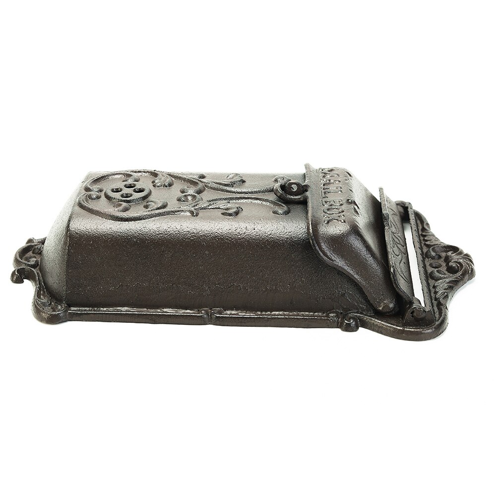 Sungmor-buzones de hierro fundido de alta resistencia para pared, caja de hierro con letras decorativas Vintage, caja de correos colgante con cerradura para casa de campo