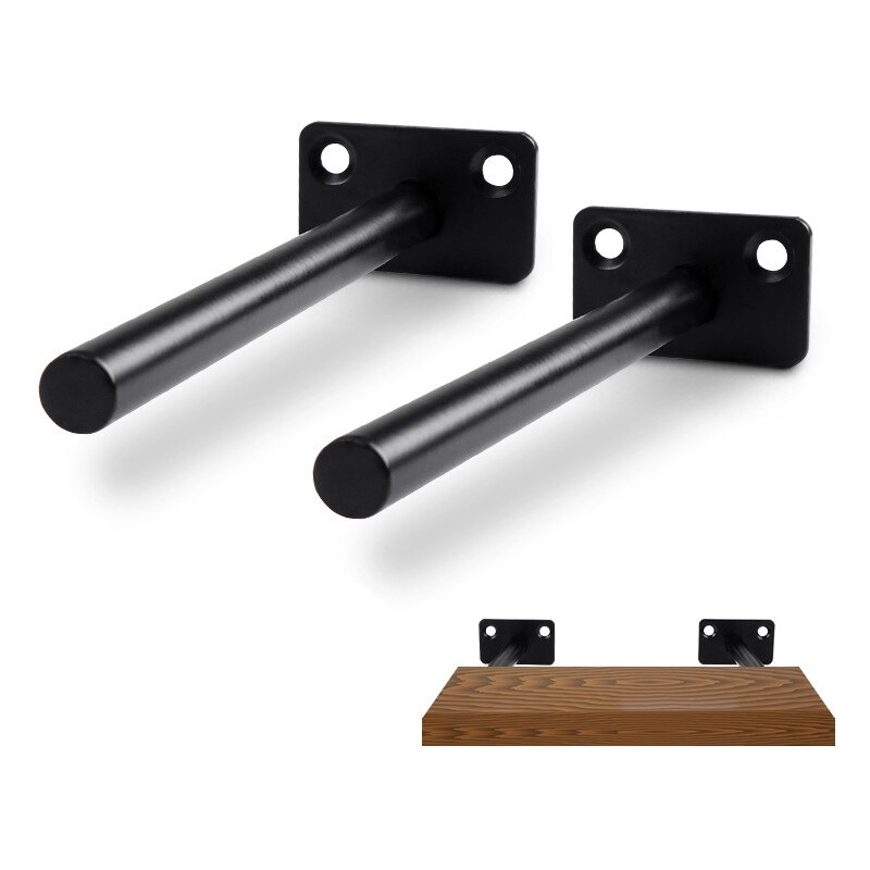 4Pcs Floating Shelf Brackets Invisible Solid Steel Blind Shelves Support Round Kit for Drywall Brick Wall