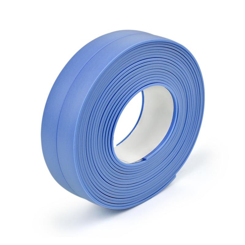 Bande Adhésive de Scellage en PVC, Autocollant Mural Auto-adhésif, de Couleur Blanche, pour Salle de Bain, Douche, Evier, Cuisine,: blue / 3.2M