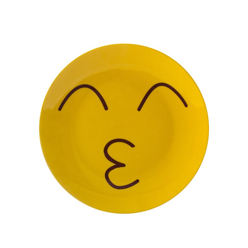 8 Inch Ceramic Plate Set Cute Cartoon Salad Plate Dessert Snacks Fruit Dishes Children Breakfast Dish Tableware: style F