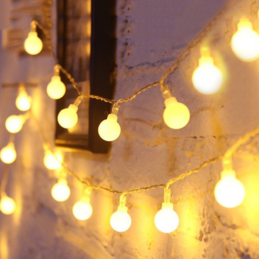 Thrisdar 10m 100 led kersenballen lichtslingers voor bruiloften, kerstverlichting, terrasdecoratie voor feesten en partijen.