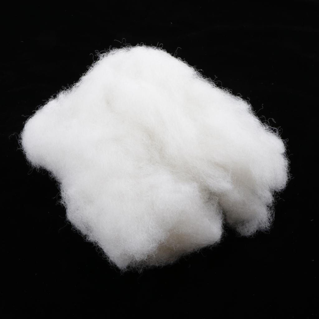 Fyllning av bomullsfyllning bomullsbastning vadderingsfyllningsmaterial fiberfyllningskuddfyllning gjord av polyester, vit , 150g