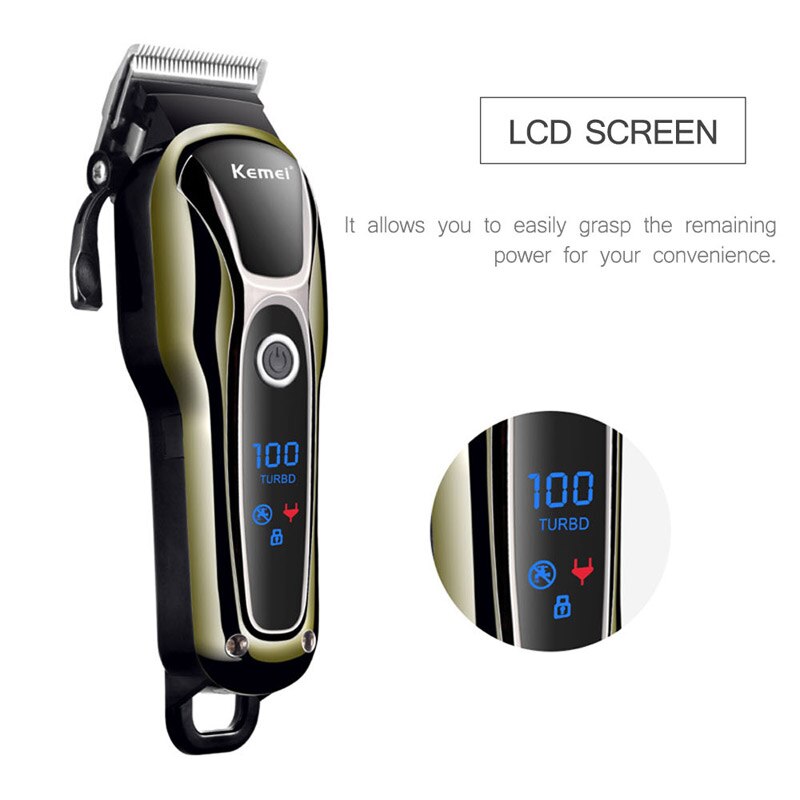 Strong Power Hair Trimmer Rechargeable Cutter With 4 Limit Combs No Skin Injury Cutting Machine Low Noise Electric Clipper