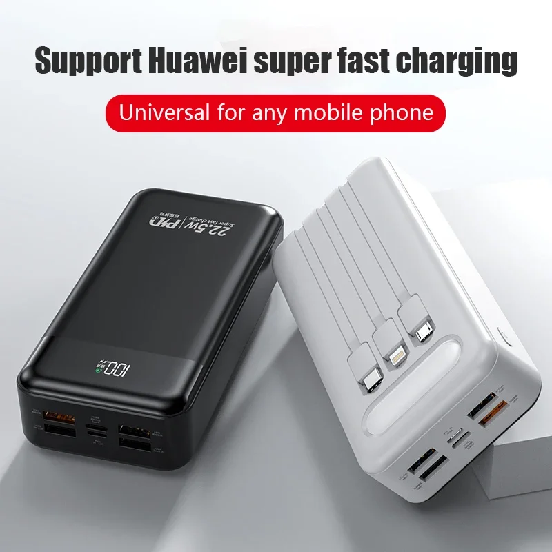Powerbank 100000 mah med 22.5w pd hurtiglading powerbank bærbar batterilader poverbank for iphone xiaomi huawei