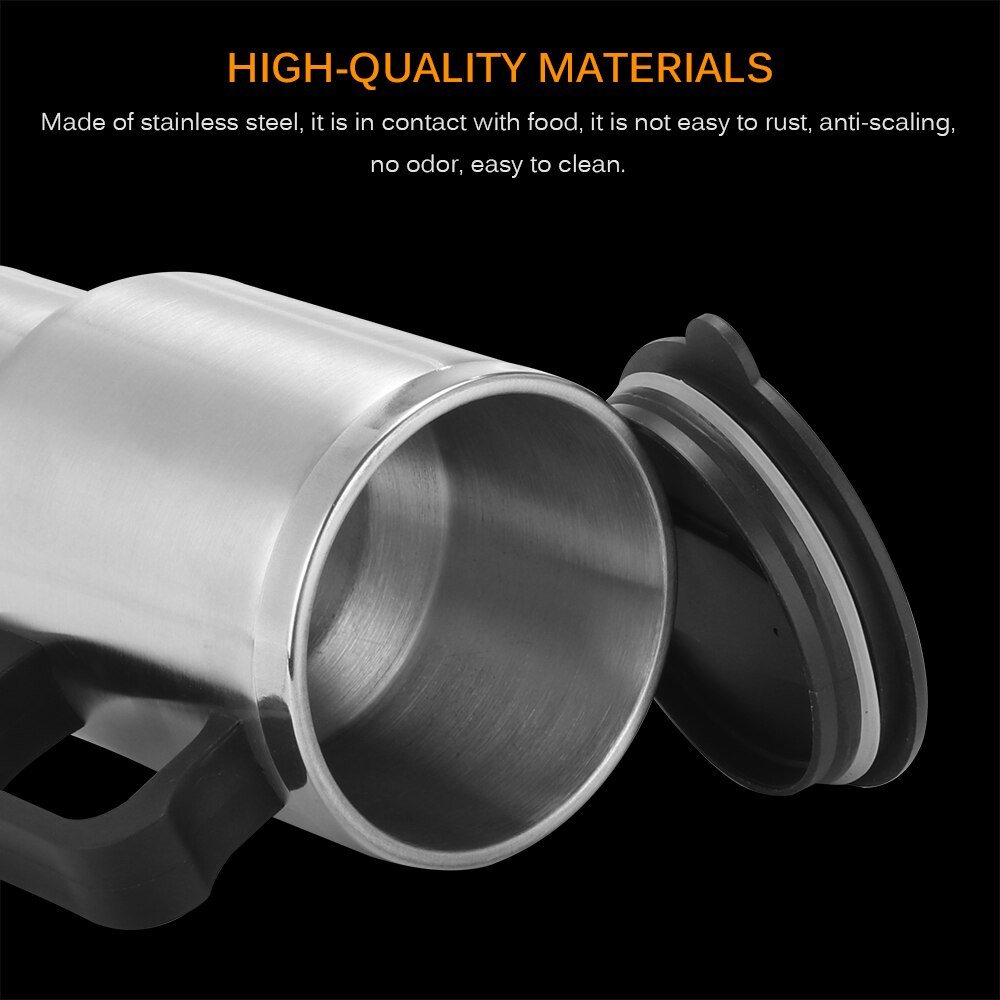 500ML 12V Portable tasse bouilloire voyage café tasse électrique en acier inoxydable avec allume-cigare câble voiture eau garder plus bouilloire