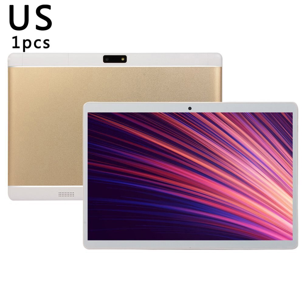 Tableta de 10,1 pulgadas, ordenador Ips, pantalla Hd, Memoria Wifi inalámbrica, 1 + 16GB, GPS, Android, sistema de Gas, tableta Android: US GOLD