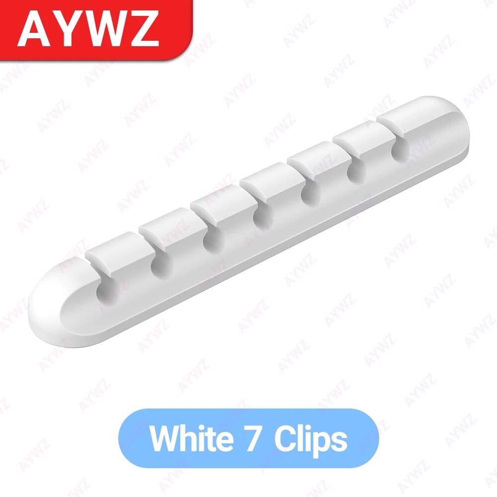 Clips de soporte de Cable adhesivo, organizador de cables de gestión de cables para escritorio, Cable de carga USB, mesita de noche, Cable de alimentación, Cable de ratón: Rojo