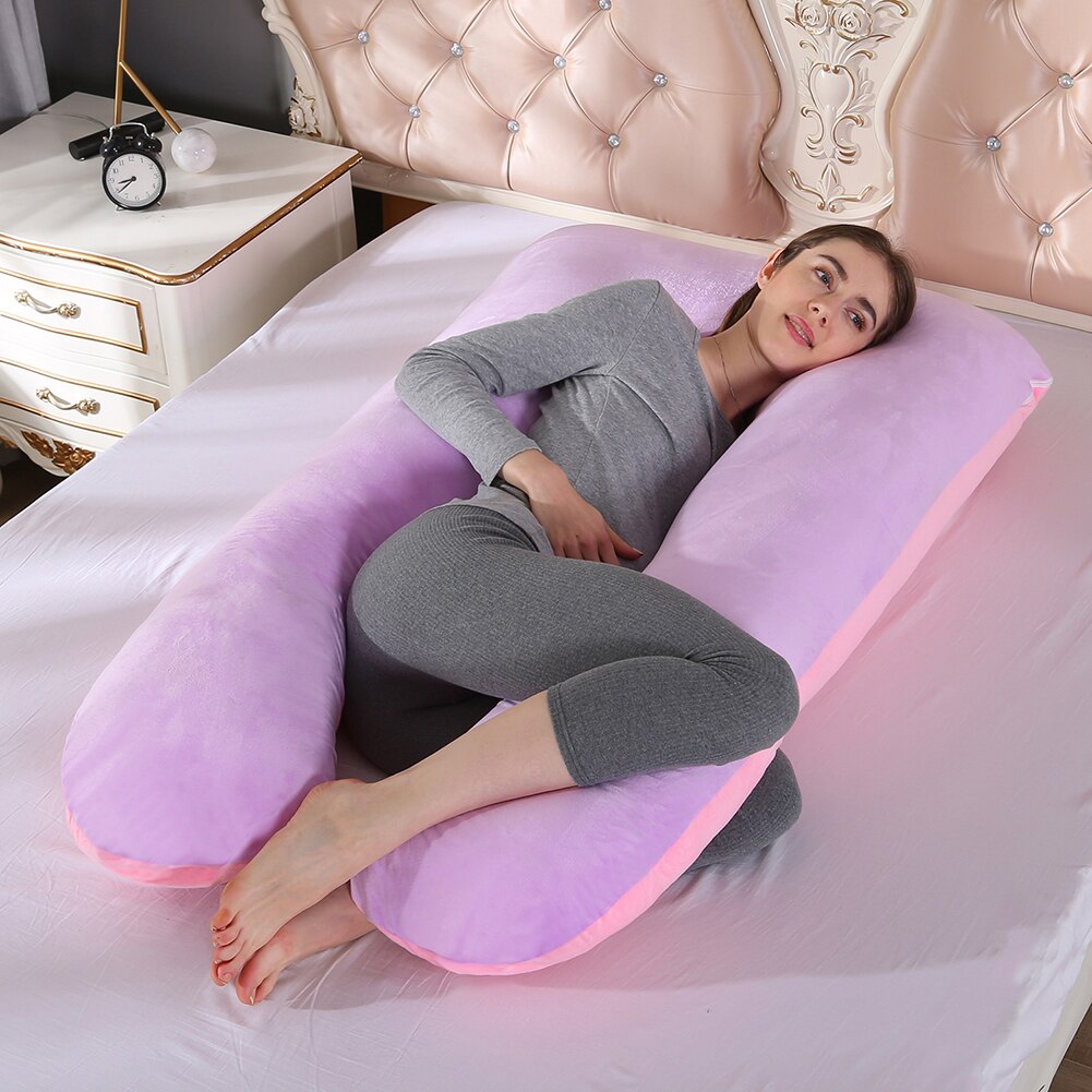 U-Vormige Zwangerschap Kussens Comfortabele Moederschap Riem Body Zwangerschap Kussen Vrouwen Zwangere Zijkant Dwarsliggers Kussen Voor Bed