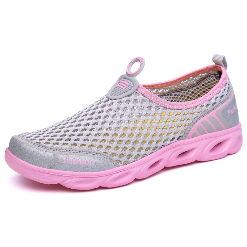 PUAMSS Women Hiking Shoes Outdoor Sneakers Walking Breathable Aqua Shoes Summer Water Shoes Women Flats Women: Pink / 36