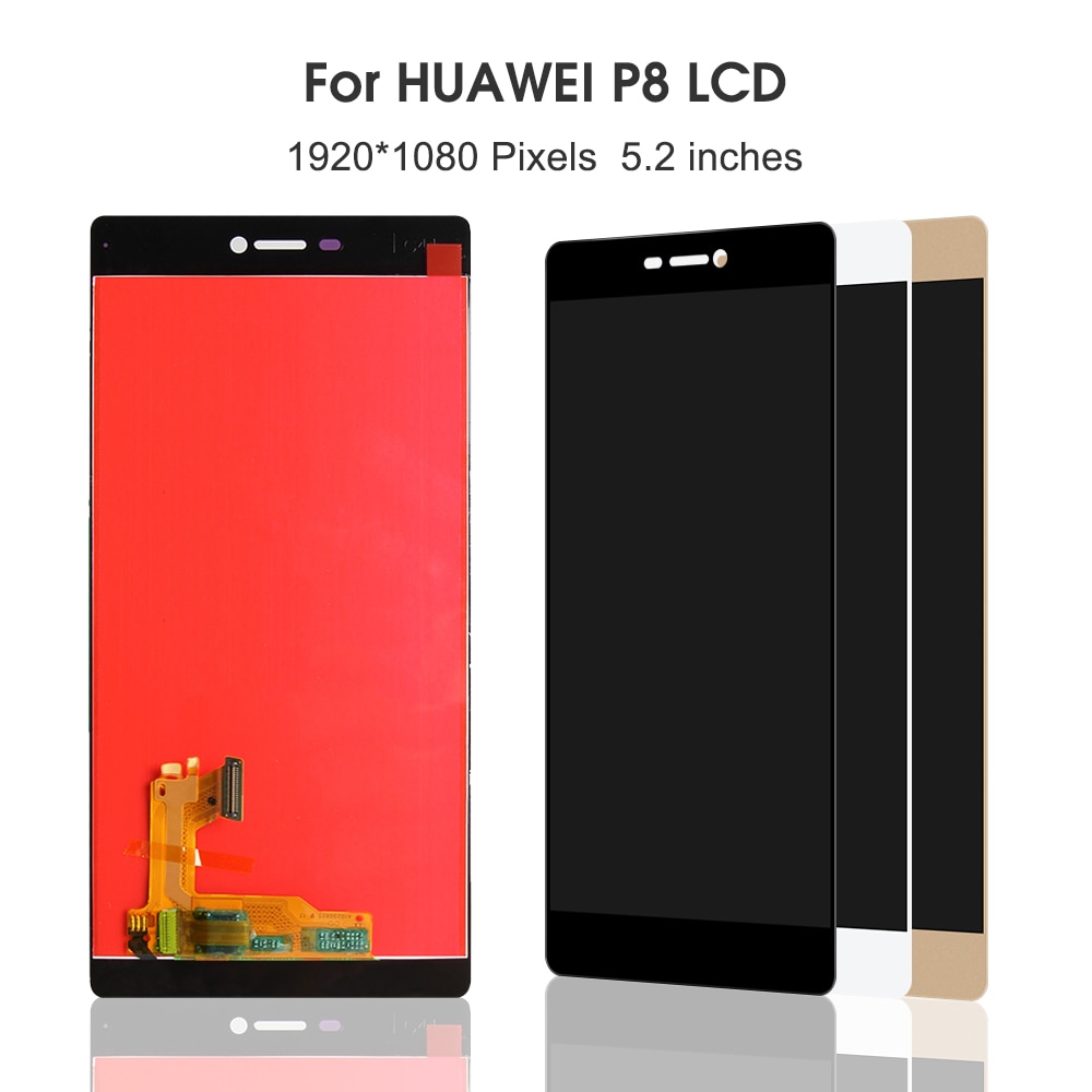 ORIGINAL P8 LCD For HUAWEI P8 Display Touch Screen Replacement with Frame For HUAWEI P8 LCD Display GRA L09 gra-l09 gra-ul10